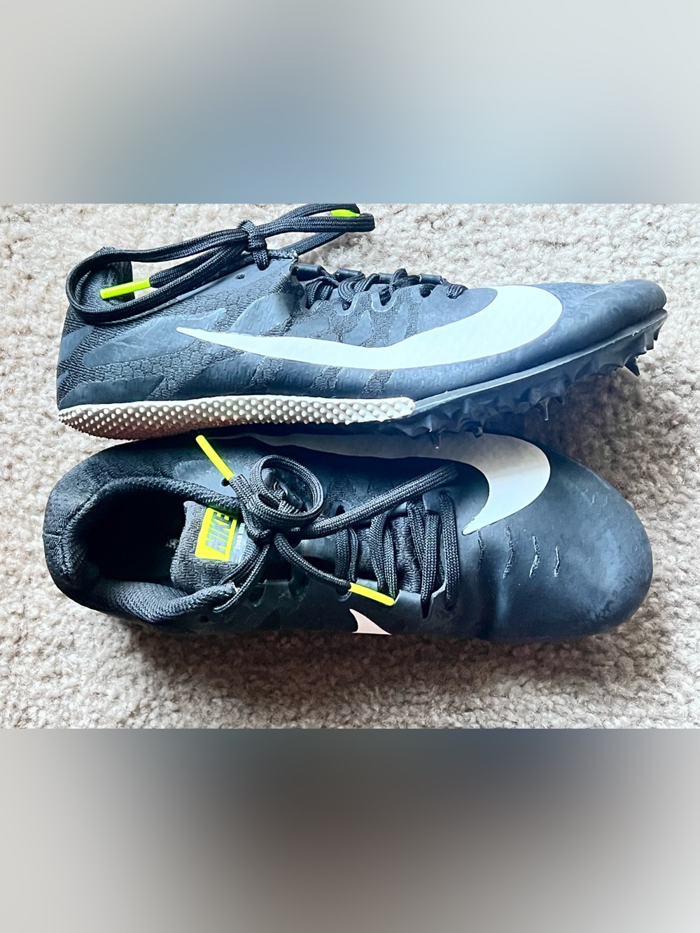 Kids Nike Black/White Sprint Track Spikes Size 5